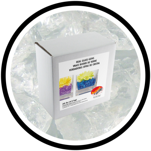 Colored ICE - Clear Cubes - 20 lb (9.09 kg) Box